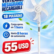 VENTILADOR RECARGABLE DE PEDESTAL – 18 PULGADAS - Img 57707187