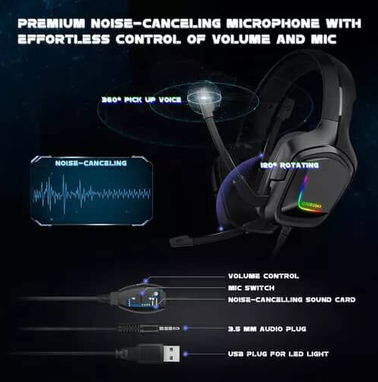 Audífonos 🎧 ONIKUMA gamer k20 RGB. .30 usd - Img 87881105