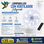 LÁMPARA LED CON VENTILADOR INTEGRADO - Img 56706189