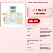 JUEGO DE JARRA DE VIDRIO CON 4 VASOS . - Img 57881859