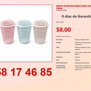 CESTO PLÁSTICO MULTIUSO CON TAPA - Img 54822737