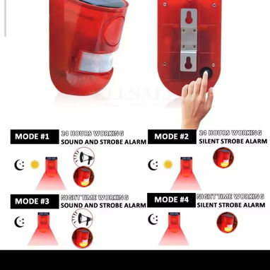 Para su hogar Alarma solar resistente al agua trabaja perfectamente en exteriores, sensor de movimiento, día y noche, 4 - Img 127781459