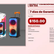 BOCINA 8'' CON MICRÓFONO 6000W P.M.P.O NDR-1095 . - Img 57058649