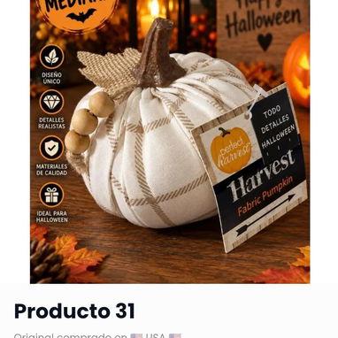 🎃Adornos con diseños de calabazas para decoración de Haloween 🎃 Elegantes y exclusivas piezas 🇺🇲 ORIGINAL - 2/10