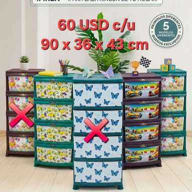 🔖Gaveteros plásticos engomados - 4/5