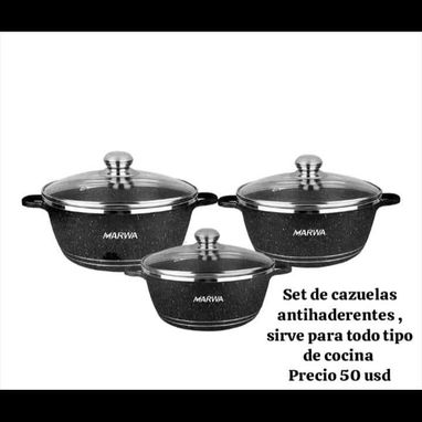 Set de cazuelas antihaderentes , sirven para todo tipo de cocina - Img 120446414