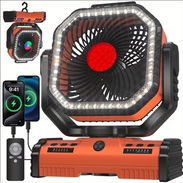 VENTILADOR PORTÁTIL F16 - 40000mAh - Batería Extragrande - Img 56777190