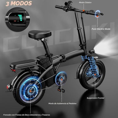 BICICLETA ELÉCTRICA PLEGABLE - Img 125939231