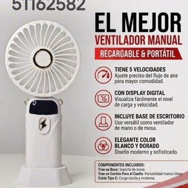 Ventilador Recargable De Mano - Img 122420075