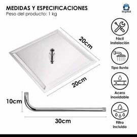 Regaderas para ducha cuadrada, color plata. - Img 106612003