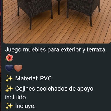Juego de muebles para exteriores (mesas, sillón, columpio, sillas, sombrillas y toldos) varios modelos - 9/9