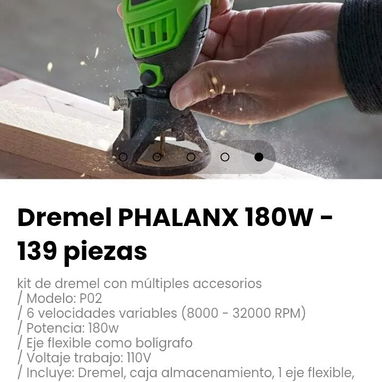 Dremel PHALANX 180W - 139 piezas. Modelo: P02 - 3/3