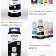 Pomo De Tinta Original Epson T504, Negro 9500 Cup (127Ml) Color 7300 Cup (65Ml). - Img 48781310