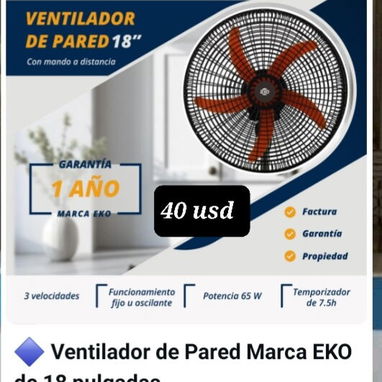 Ventilador De Pared - Img 121981517