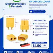 Par de conectores XT60 de alta calidad, hembra + macho + 4 piezas de tubos termoretráctiles. - Img 55592940