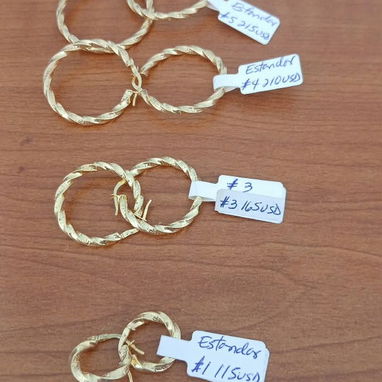Argollas de oro 10k originales - 3/9