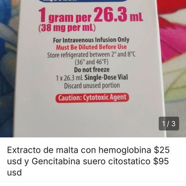 Gencitabina suero citostatico desde Esatdos unidos - 3/3
