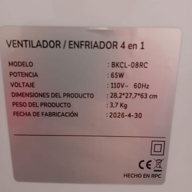 🚧  ❄️🌬️ Ventilador / Enfriador de Aire Evaporativo BRAVOKING BKCL-08RC 🚧 - 6/7