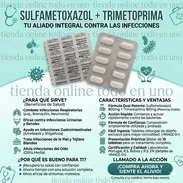 Co-trimazol (Sulfaprim)(sulfametoxazol +trimetoprima)10 tabletas 400/80mg (VENCE 1-27) - Img 55797872