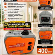 Planta Eléctrica NOVUS de 1800W con Picos de 2300W 4 Tiempo Inverter Silenciosa Se Puede Adaptar a Gas La Coronela - Img 56826091