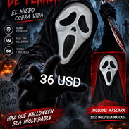 😱 Máscara Gosth Face original americana 🇺🇲Pieza única🎃 Haloween - Img 57998689