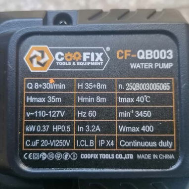 Bomba o Motor de Agua Coofix - Img 121409106