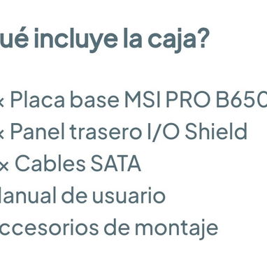 MSI PRO B650M-P V1 - Placa Base Micro-ATX AM5, DDR5, PCIe 4.0, M.2 Gen4, LAN 2.5G 🌐 191.64 USD - 7/7