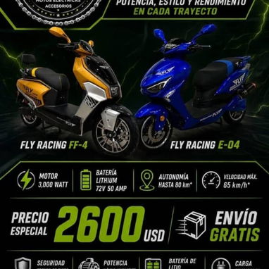 Motos eléctricas: Ava Flamingo, Topmap, Kvitova, Vedca, Yoazaky 707, Scooter fly, Fly racing, Volta X - 5/9