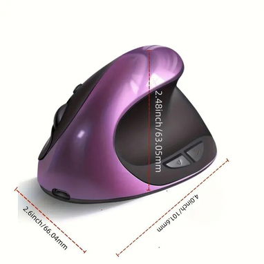 🖱💜 Mouse Ergonómico Vertical Inalámbrico – Recargable & Estilizado - Img 102146755
