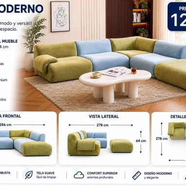 ‼️Muebles de alta calidad y confort(empacados al vacío) - Img 123461176