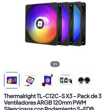 sistemas de refrigeración y ventiladores con iluminación ARGB/RGB y control inteligente PWM - 8/10
