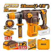 Rotomartillo 28 mm 20 V Inalámbrico. Marca: INGCO Modelo: UCRHLI202862 - Img 57664045