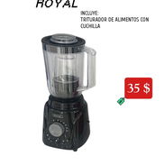 COMBO: LICUADORA 1.5 L + VASO de TRITURADO con CUCHILLA ( MARCA ROYAL ) - Img 56983260