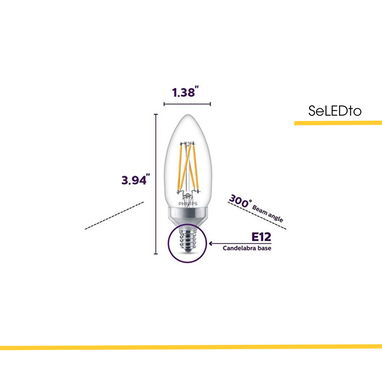 ➡️Bombillos LED Philips , B11-E12-E14 vintage, 4.5w(40w). Telf 56926848 - Img 115479363