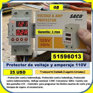 QB-705-Protector de voltaje y amperaje 110V....25 USD...51596013..Mensajeria lugares cercanos - Img 56195078