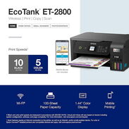 Epson EcoTank ET-2800 Impresora inalámbrica a color todo en uno sin cartuchos con escaneo y copia new🎼🎼🎼52669205 - Img 45141437