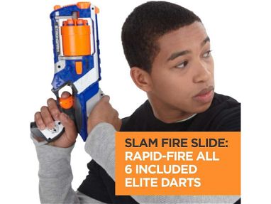 ⭐️JUGUETE Lanza Dardos⭐ Nerf N-Strike Elite Strongarm Pistola, Ráfaga, 27m, 6x Dardos. SELLADO!☎️53356088 - Img 65475865