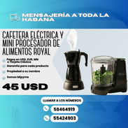 ☕️ CAFETERA ELÉCTRICA Y MINI PROCESADOR DE ALIMENTOS ROYAL 🥗 💰 Precio: $45 - Img 55229201