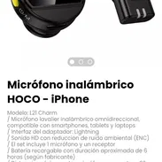 Micrófono inalámbrico HOCO - iPhone. Modelo: L21 Charm - Img 54199296