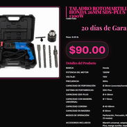 Honda 1300W SDS-Plus 26mm rotomartillo para trabajos pesados, Rotomartillo Honda 1300W 26mm corona y adaptador SDS . - Img 57354700