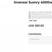 Inversor Sumry 4000w 110v sellado caja garantia x escrito somos tienda fisica. ecoflow y mucho mas al whatsa atencion - Img 56077205