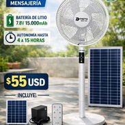 Ventilador recargable de alta calidad 4-15 horas - Img 55617884