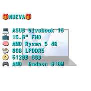 LAPTOP 🎁NUEVA🎁📦CAJA, ASUS Vivobook 15 (E1504FA-WS51-D), 15.6" FHD, AMD Ryzen 5 40(15gen 2025), 8GB DDR5, 512GB SSD - Img 57400780