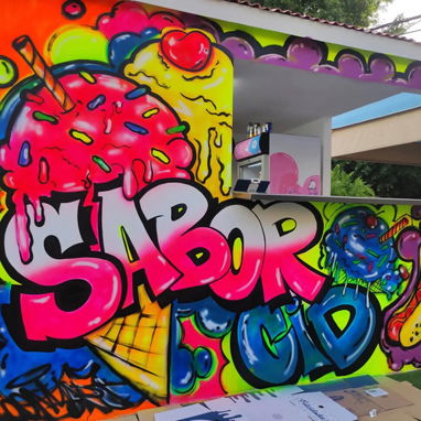 Realizamos Pinturas Murales Decorativas (Graffitis) para todo tipo de Negocio,Cafeterías , Restaurantes,Bares,Peluquería - Img 123194252