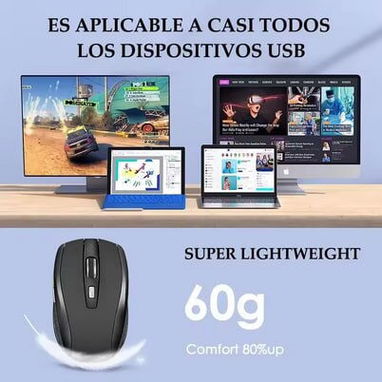 🖱️ Mouse Inalámbrico Ergonómico con Botón DPI - Img 104472177