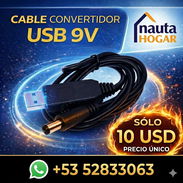 Cable Convertidor USB 9V 💥💯👈calidad excelente para conectarse - Img 55938864