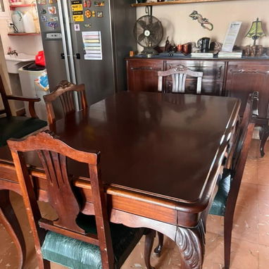 Juego de comedor antiguo estilo ingles de caoba - Img 93282074
