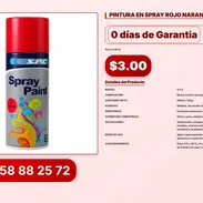 PINTURA EN SPRAY ROJO NARANJA VPT#-0052 - Img 56823661