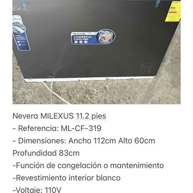 Neveras MILEXUS de 7 y 11.2 pies. ROYAL de 7.8 y 10 pies. NUEVAS. ENTREGA INMEDIATA - Img 124182093