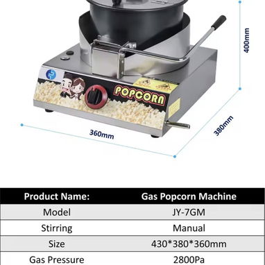 Máquina de Palomitas de maíz de Gas. No necesita electricidad - Img 126173486